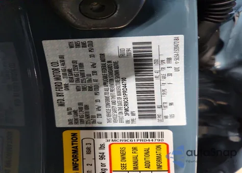 2023 Ford Bronco Sport Outer Banks z USA, uszkodzony, nr VIN 3FMCR9C61PRD44790